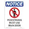 Signmission OSHA Sign, Pedestrians Must Use W/, 24in X 18in Decal, 18" W, 24" L, Portrait, OS-NS-D-1824-V-17164 OS-NS-D-1824-V-17164 - alternate 1